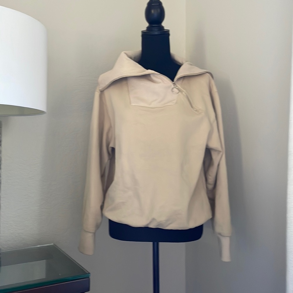 The Drop Lucy’s Whims Hummus Half-Zip Sweatshirt - M